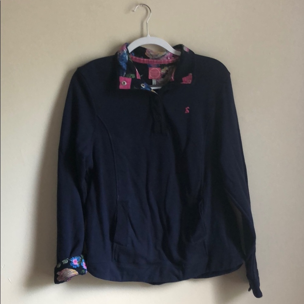 Joules Navy and Floral Sweatshirt